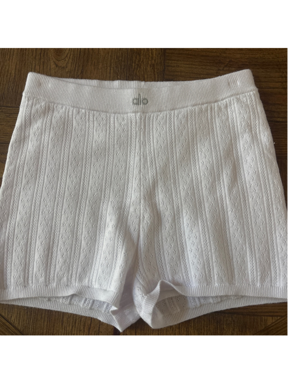 Alo yoga pointelle sweater be mine hot shorts size S